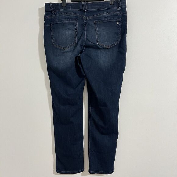 Democracy Jeans Womens Size 16 Blue Straight Absolution Mid Rise Stretch Denim - Picture 3 of 9